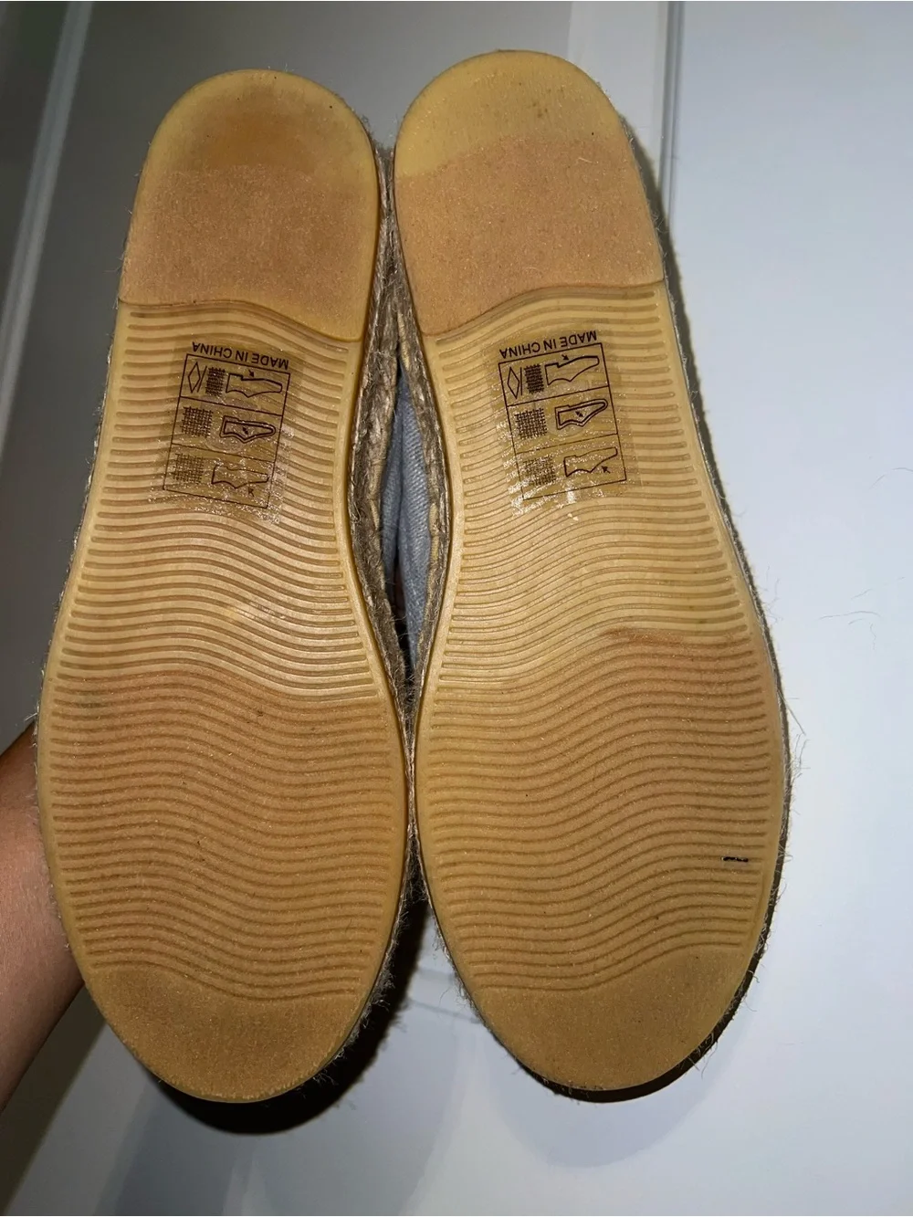 Soludos Light Blue Denim Espadrilles with Yellow Lemon Embroidery